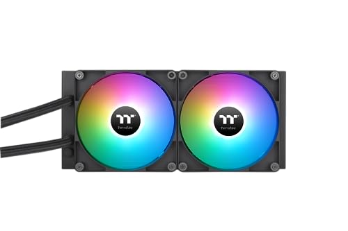 Thermaltake TH280 V2 Ultra ARGB Sync Refroidissement Liquide AIO 280 mm – Écran LCD 2,1" (480 x 480), 2 LED ARGB PWM CT140, TT RGB Plus 2.0, Compatible Intel LGA1851/1700 et AMD AM5/AM4, Noir