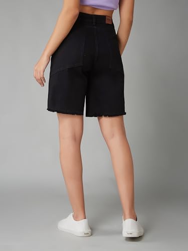 Image of Dolce Crudo Women's Regular High Rise Stretchable Denim Shorts