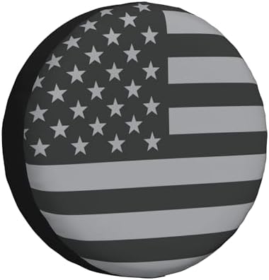 Spare Tire Cover American USA Flag Weatherproof Universal Wheel Protectors for RV Travel Trailer Camper 14in image 5