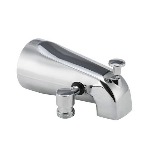 Solimeta Upgrade Copper Internal Fittings Tub Spout with Diverter Chrome, Bathtub Faucet with Shower Diverter