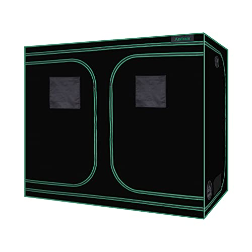 ANDRAM Grow Tent, 8â€™x4â€™ 600D Mylar Reflective Grow Tents for Hydroponics Indoor Growing, Grow Tent Reflective Garden Growing Dark Room (96"x48"x80")