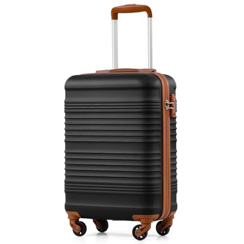 COOLIFE 55×35×20 Cabin Suitcase, Ryanair Cabin Bag with ABS Hard Shell, Lightweight Carry On Suitcase Included TSA Lock & 4 Spinner Wheels,Suitable for Ryanair, Easyjet, Paid Hand Luggage Ca