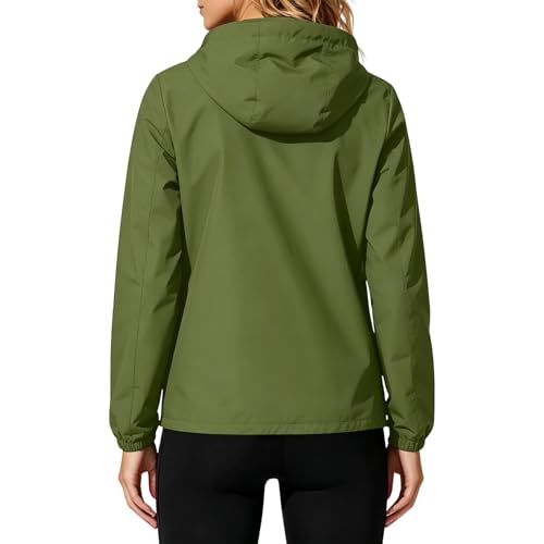 Chaqueta de exterior para mujer impermeable y plegable con capucha 5
