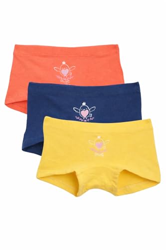 Image of mackly Girls Boxers (Pack of 3) - Cotton Boxer Shorts, Seamless Comfort, Mid Waist Boyshorts Panties