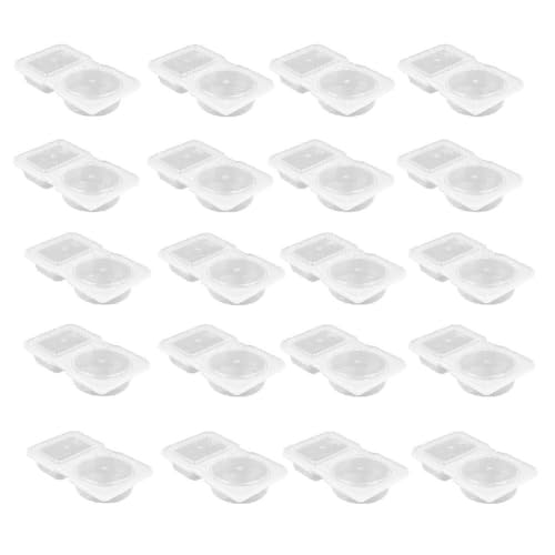 Recipiente para especias con tapa, recipiente desechable con 2 compartimentos, aliño, recipiente para ensalada, hermético