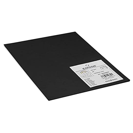 IRIS Guarro Cartulina Paquete A4, (15 Hojas) 185g Negro