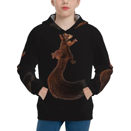 Squirrel Boy, Girls Sports Shirt Youth Pullover Fashion Hooded Sweatshirt3