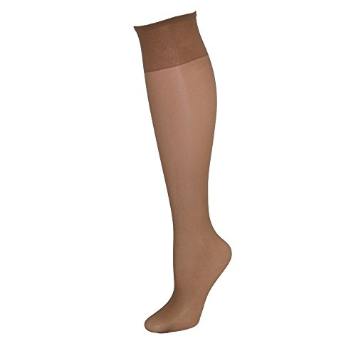 JMS Sheer Toe Knee High 4 Pack_Suntan_1 Size
