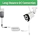 Security-01 5M 16FT DC Power Extension Cable 5.5mm x 2.1mm,for CCTV Camera IP WiFi Camera,DVR,LED Strip,DC Power Supply Adapter Extender Wire,White (Pack of 2)