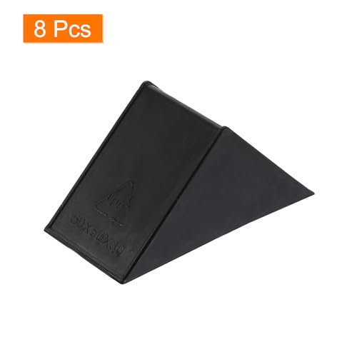 Image of uxcell 8Pcs Plastic Corner Protectors 30x67mm Right Angle Shape Glass Corner Guards Cushion for Corner Protection of Glass, Mirror, Tile, Black