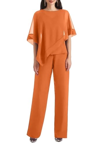 3 Pieces Mother of The Bride Pant Suits Chiffon Pantsuits Formal Outfit Grandmother of The Bride Pant Suits