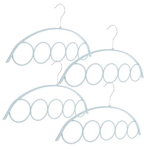 CTIRCHIU 4 Pezzi Grucce Organizer Multifunzionali Metallo per Scialli Sciarpe e Cinture con Design Antiscivolo per Armadio e Casa per Vestiti e Accessori