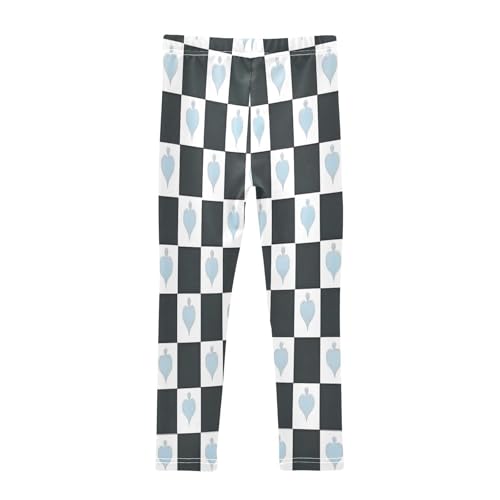 Bolaz Toddler Girls Leggings Printed Yoga Pants Leggings Checkerboard Pattern for Kids2