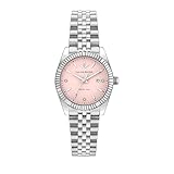 LUCIEN ROCHAT Orologio Donna, Tempo, Data, Analogico, 31 mm, Collezione BIENNE, Quadrante Rosa - R0453124517