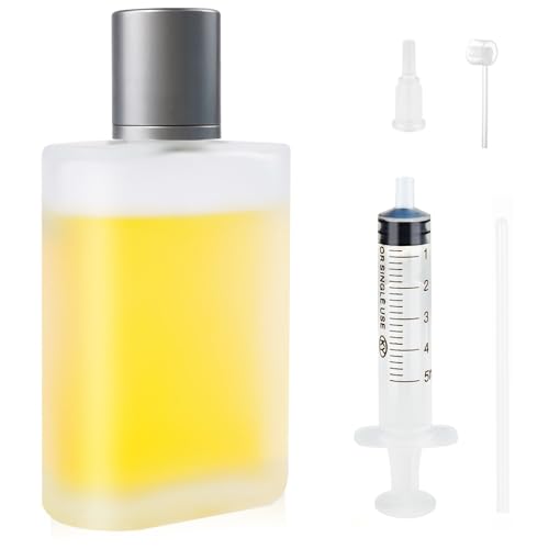 Bohoray 50ml Empty Glass Perfume Atomiser, Clear Glass Atomiser Spray Bottles, Refillable Spray Perfume Bottles Fine Mist Cosmetic Container for Travel (Grey Cover)