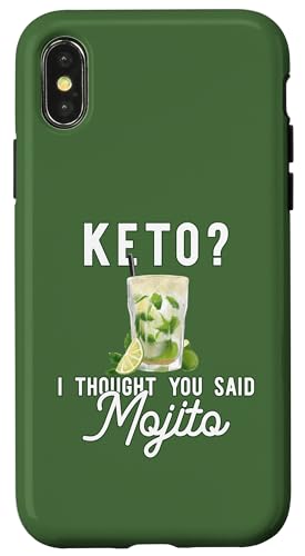 KETO? I THOUGHT YOU SAID MOJITO �t�@�j�[�h�����N�~�[�� ON BACK �X�}�z�P�[�X iPhone X/XS �p