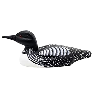 CVHOMEDECO. Primitives Hand Engraving and Painted Wood Loon Farmhouse Figurine Decorative Accent, 15 Inch CVHOMEDECO Primitives Hand Engraving and Painted Wood Loon Farmhouse Figurine Decorative Accent 15 Inch