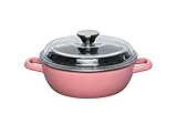 Photo Gallery riess, 0043-114, padella con coperchio in vetro, diametro 20 cm, lamiera di acciaio smaltato, rosa lbh 27,8 x 21,2 x 12,9, peso 1,512 kg, altezza senza coperchio, 7,2 cm, 2 manici Photo Gallery riess, 0043-114, padella con coperchio in vetro, diametro 20 cm, lamiera di acciaio smaltato, rosa lbh 27,8 x 21,2 x 12,9, peso 1,512 kg, altezza senza coperchio, 7,2 cm, 2 manici