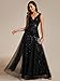 Ever-Pretty Women's Sequin Sleeveless V-Neck Formal Dresses Sexy Empire Waist Evening Gown Prom Dress 2026 Black US08