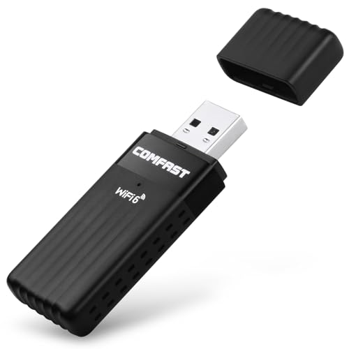 OFFCUP WiFi USB, 3000Mbps Adaptador WiFi USB para PC, Antena USB 3.0 WiFi 6E, Dual Band 2.4GHz/5GHz Adaptador Inalámbrico USB para PC/Tableta/Computadora Portátil, Compatible con Windows 11/10