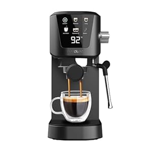 Cecotec Machine à expresso et cappuccino Cafelizzia 20 Touch. 1 350 W, 20 bars, écran tactile, vaporisateur, réservoir d'eau 1 l, thermoblock, chauffages, plateau goutteur, accessoires