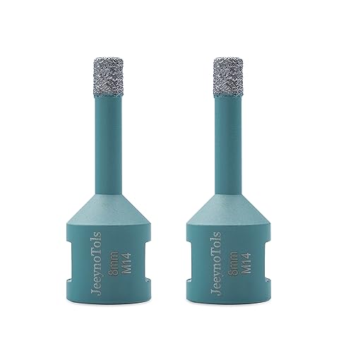 JeeynoTols Dry Diamond Core Drill Bit 2pcs 8mm