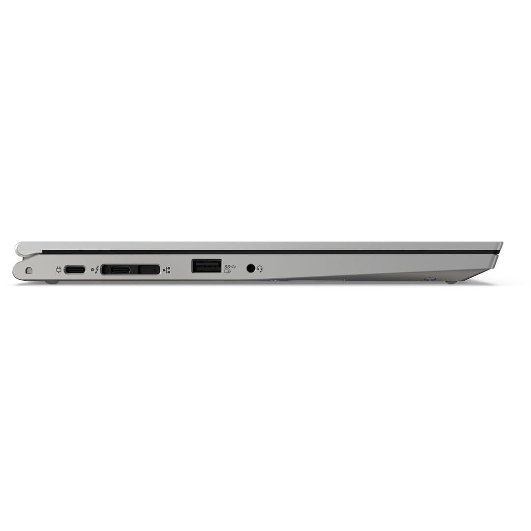 Lenovo ThinkPad L13 Yoga Gen 1, laptop touch 2 in 1, 13,3" FHD, Intel Core i5-10210U, RAM 8 GB, SSD 256 GB, Argento, Tastiera QWERTY americana, Windows 11 Pro (ricondizionato)