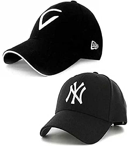 Solid Embroidered Caps, New Generation for Men's and Boy's Baseball Sports Cap Pack of 2 - PTHK-1547-image-39