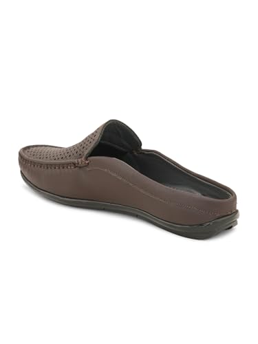 Image of SIR CORBETT Leather Back Open Mule Loafers Shoes for Men (Size 6 to 13)