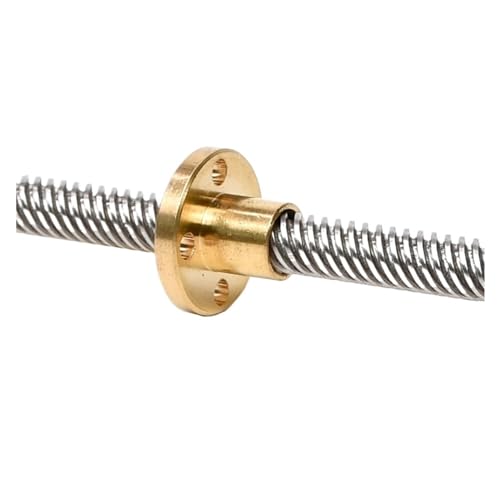 Metal Ball Screw nut THSL-300-8D Trapezoidal Rod T8 Lead Screw Thread 8mm Lead Length 100mm-800mm with Brass Nut Lead 2mm(150mm)