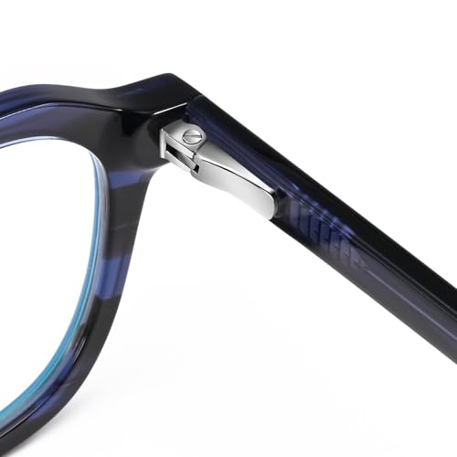 Image of Dollger Blue Light Blocking Glasses For Woman Men Thick Acetate Frame Rectangle Square Lens Non-Prescription
