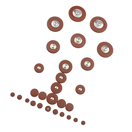 FUNOMOCYA 28Pcs Saxophone Accessories Leather Pads Replacement for Treble Saxophone Cushions for Enhanced Performance and Sound Purity Compatible with Models