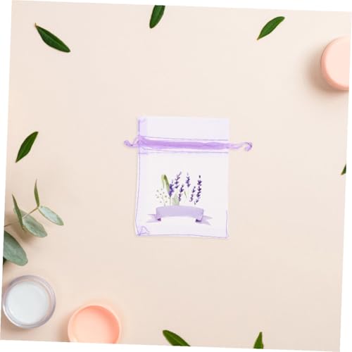 20 bolsas sachet vacías con cordón para lavanda miniatura 6