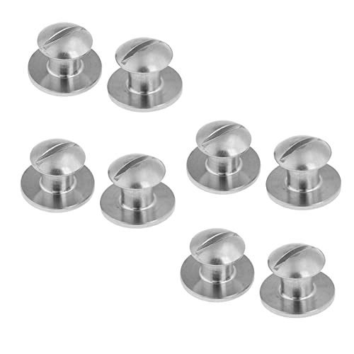 Gosera Paquete de 8 Tornillos de Libro de Buceo para Placa Trasera, Montaje de Accesorios Submarinos Hardware Accesorio