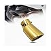 Gold Stainless Steel Exhaust Pipe Sleeve Tail Throat Muffler Tip, Silencing Modified Exhaust Pipe for Cars(Silvery Curved)