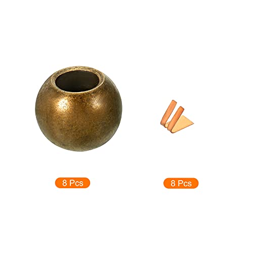 Image of MECCANIXITY Pull Cord Tassels Window Blind Extender Chain Drop Knobs Ball Pull Ends Bronze, for Curtain Blinds Shades Light Ceiling Fan Pull Switch, Pack of 8