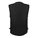 LUSI MADAM Men's Poplin Outdoors Travel Sports Multi-Pockets Work Fishing Vest Medium Black