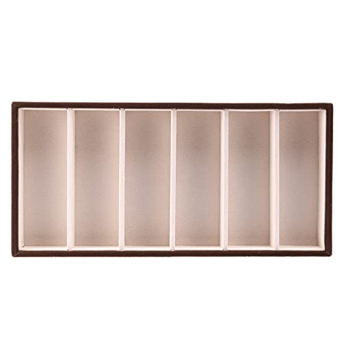 Sirxlevcy Vitrina de 6 Anteojos, Caja de Almacenamiento de Gafas de Sol, Gafas, Soporte de Bandeja de ExhibicióN, Bandeja de JoyeríA, Franela Superior Interior.