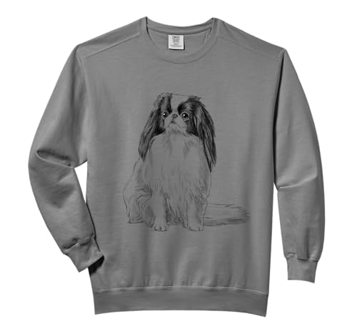 Sitting Dog Japanese Chin Comfort Colors Adult Sweatshirt