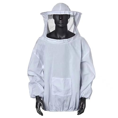 Trajes protectores de apicultura blancos confeccionados en algodón ligero de seguridad