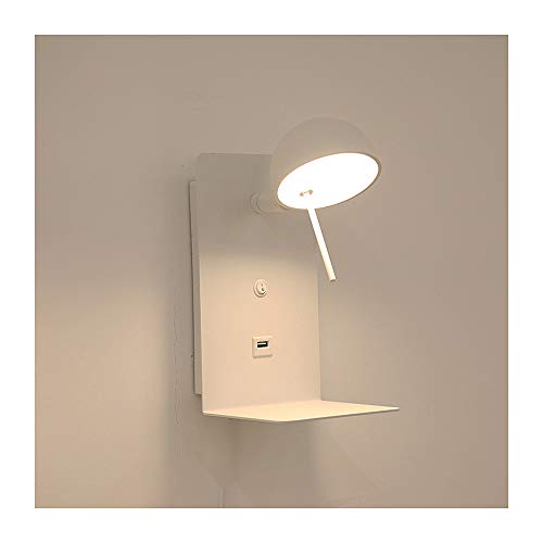 Applique murale LED avec interrupteur et chargeur USB pour lit adulte