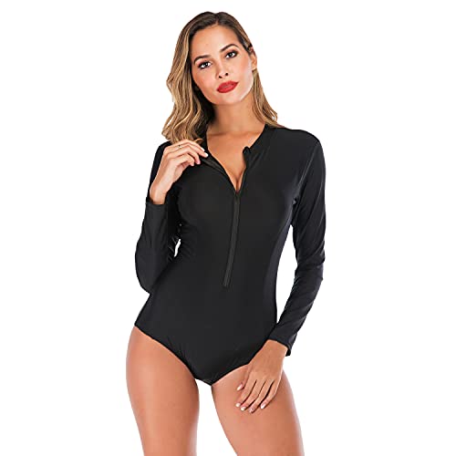 Trajes de baño atléticos para mujer manga larga surf deportes acuáticos