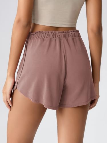 Image of ODODOS Modal Soft Lounge Shorts for Women Drawstring High Waist Casual Sleepwear Lightweight Cozy Pajama Bottom