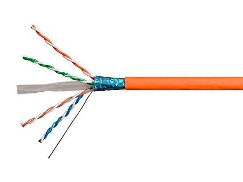Monoprice Cat6A Ethernet Bulk Cable - Network Internet Cord - Solid, 550Mhz, Ftp, Cmr, Riser Rated, Pure Bare Copper Wire, 10G, 23Awg, No Logo, 1000Ft, Blue #TOP7