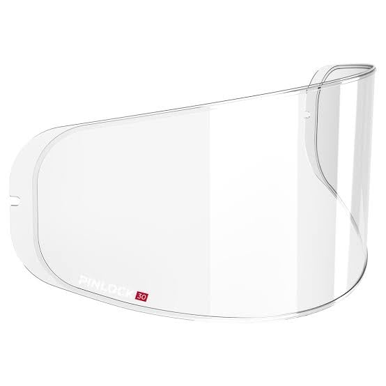 Image of Pinlock 30 Clear Anti-Fog Motorcycle Helmet Visor Lens, Compatible with Axor Apex & SMK Typhoon Stellar Helmets