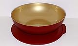  Tupperware Allegra 3,5 L Gold rot Schale Schüssel Servierschale Allegra-Gold