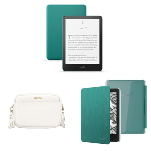 Amazon Kindle Paperwhite Bundle: Includes, Amazon Kindle Paperwhite 16GB | Jade, Sling Bag | Dune, Clear Back Case | Jade
