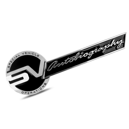Image of Special Vechicle Symbol R-Dynamic Sports 3D Badge,Car Body Trunk Fender R-Dynamic Emblem Logo Sticker Compatible with Jagvar Land R0ver Accessories (SV Bright Black)