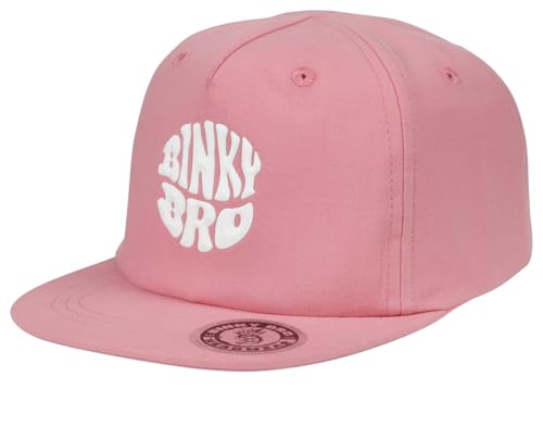 BINKYBRO Infant Classic Snapback Hat - Cotton Cap with Adjustable Snap Closure and Mesh Lining - Flat-Bill Layered Outdoor Surfer Style Lightweight Quick-Dry Snaphat (4-12 Months, Plum)