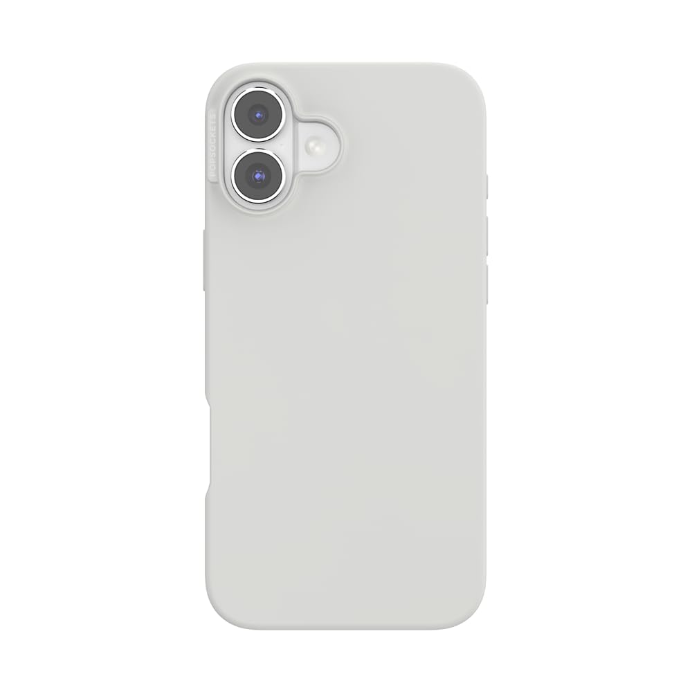 PopSockets iPhone 16 Plus Phone Case with MagSafe, Wireless Charging Compatible, White - Horchata